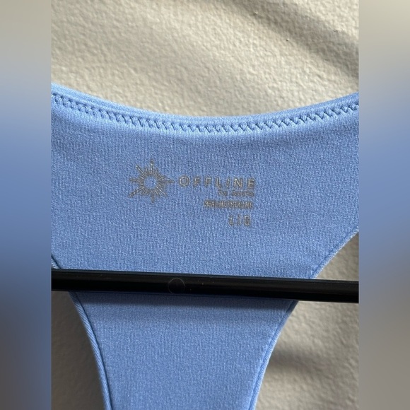 Offline by Aerie Real Me Hot Stuff Romper Blue Athletic Shorts Onesie Women’s L - Picture 5 of 12